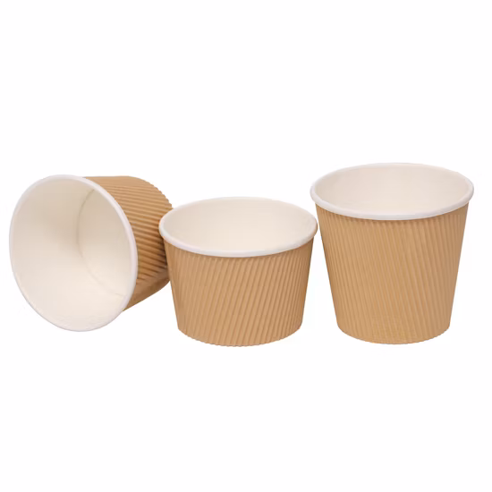 Balde de Sopa Descartável Ecologicamente Correto Papel Kraft Balde de Papel Marrom Balde de Sopa Quente