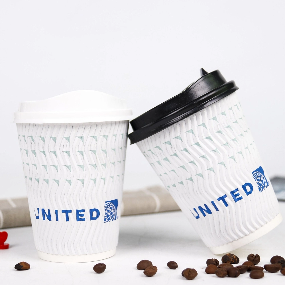 8oz/10oz/12oz/16oz/20oz/24oz Wonderful Customized Disposable Single/Double/Ripple Wall Hot/Cold Drinking Coffee Cup Paper Cups with Lids