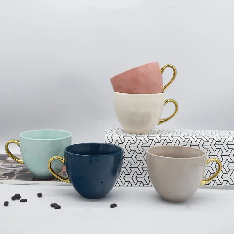 New Bone China Soup Cup with Color Print