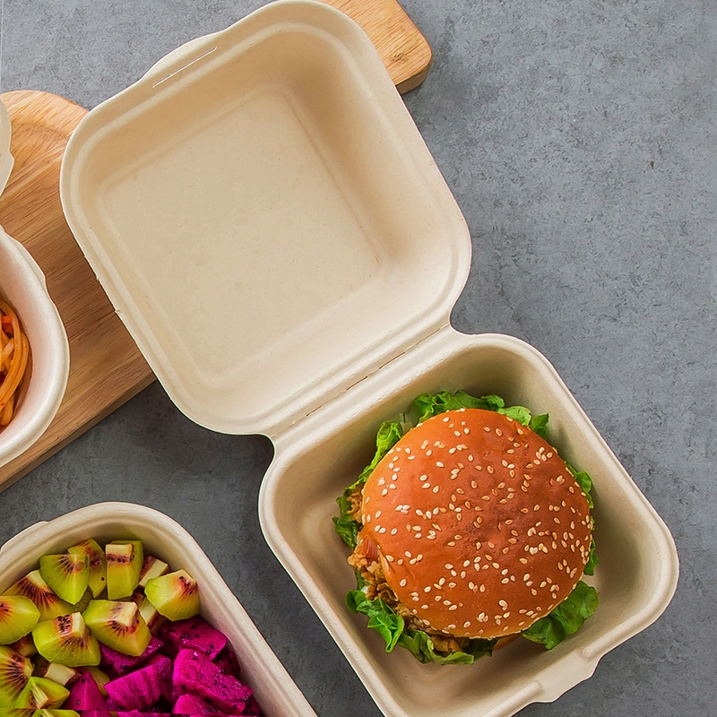 Biodegradable Food Container Bento Lunch Take Away Packaging Noodle Box