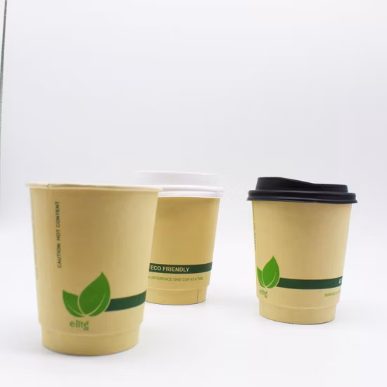 Insulated Compostable Biodegradable 16 Oz Personalized Print Paper Cup Hot