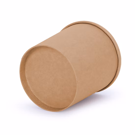 Disposable Eco-Friendly Soup Bucket Kraft Paper Brown Paper Bucket Hot Soup Bucket