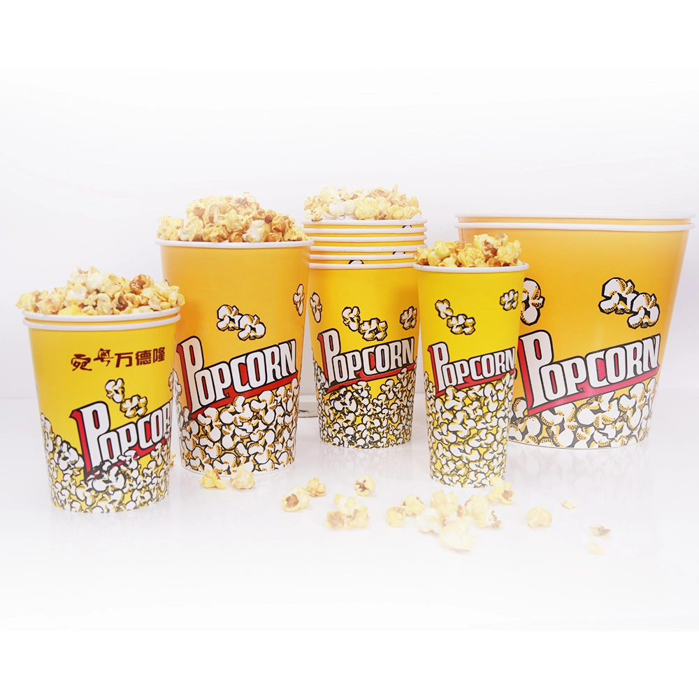 32oz Red Disposable Popcorn Cup Paper Popcorn Bucket