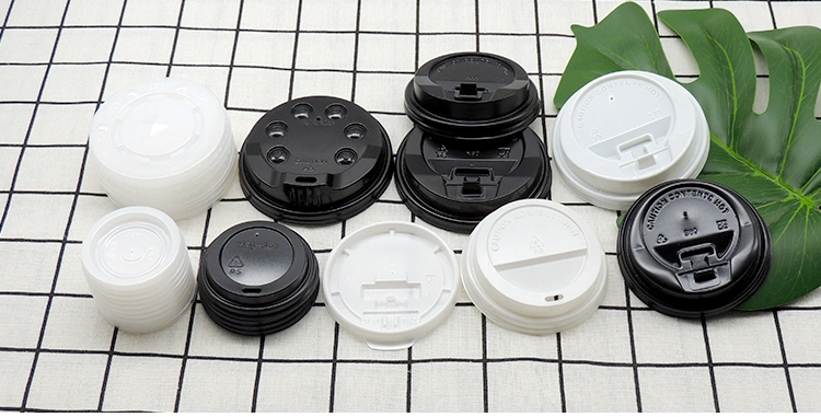 80mm 90mm Hot Drinking Lids PS Plastic Disposable Coffee Paper Cup Lid