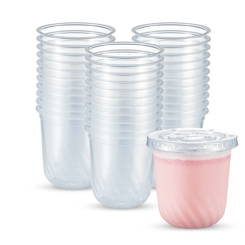 Otor 12oz Disposable Plastic Cups Milk Cup Drinking Cup Cold Cup PP