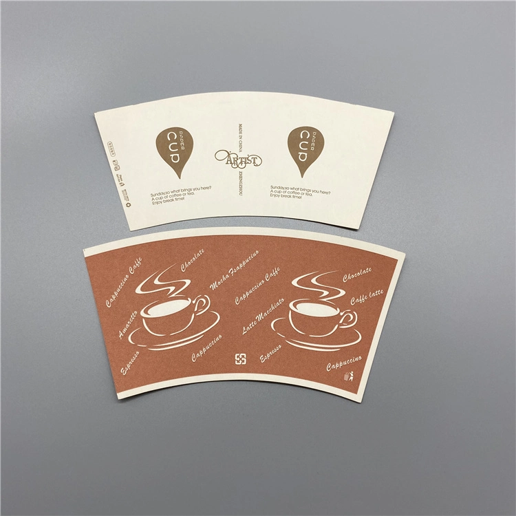 Single Wall Paper Cups Personalized Paper Cup Fan for Hot Drinks