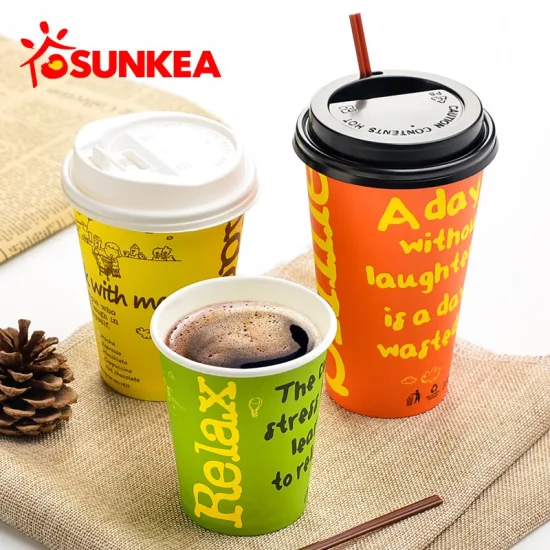 Sunkea Take Away Tampa de copo de café Uso de bebida quente/fria Copos de café descartáveis ​​Plástico PP/PS Tampa de tampa para copo de plástico Tampa de copo de café, tampas descartáveis ​​de 70 mm