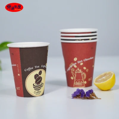 Copos de papel descartáveis ​​personalizados do fabricante chinês para café/espresso/americano/macchiato/cappuccino