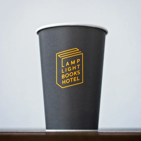 Copo de papel sem plástico com preço de fábrica logotipo personalizado Biodegradável Copo de papel descartável para café