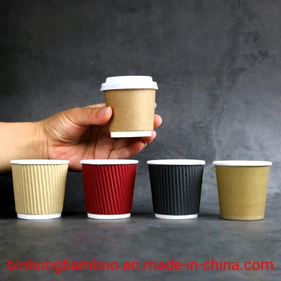 Copos de papel compostáveis ​​Copos de café de papel de espuma isolados de espuma mais vendidos