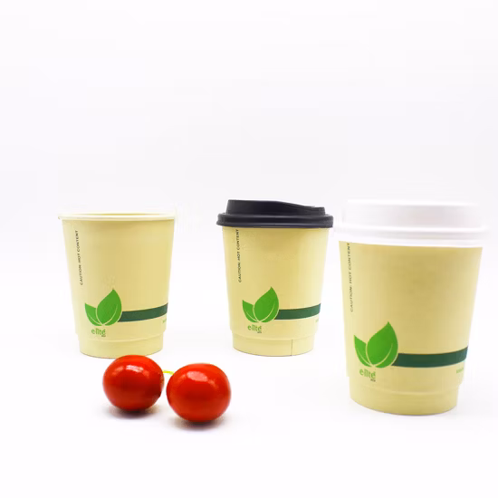 Isolado Compostável Biodegradável 16 Oz Copo de Papel com Impressão Personalizada Quente