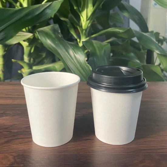 Copos de café de papel com logotipo personalizado impressos de 12 onças biodegradáveis ​​descartáveis ​​revestidos de PLA 12 onças Copo de papel de parede dupla de 12 onças