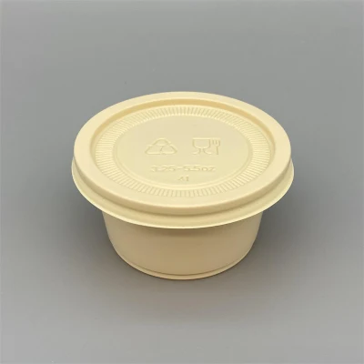 Impressão de logotipo personalizado 2oz/4oz Copo de sorvete descartável biodegradável Copo de sopa