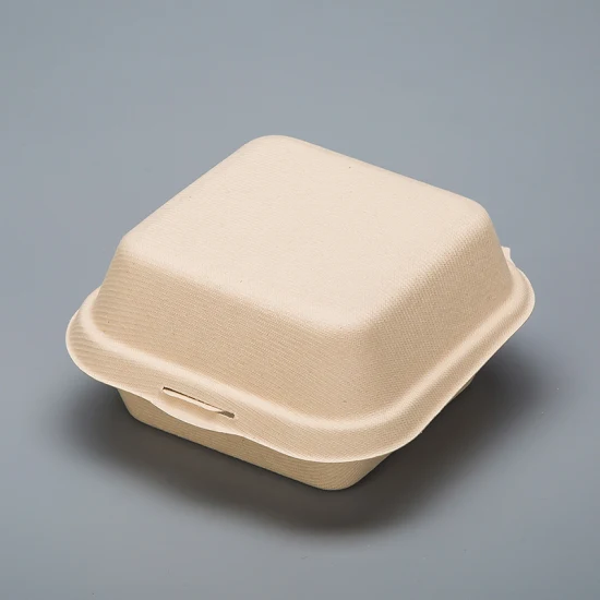 Recipiente de comida biodegradável Bento Almoço Embalagem para viagem Caixa de macarrão