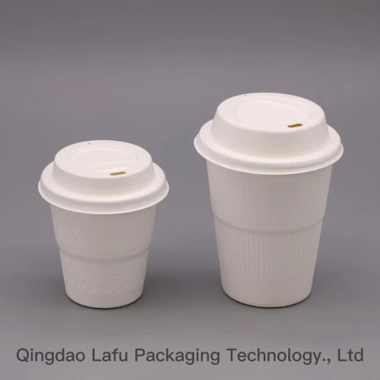 80 mm 90 mm biodegradável compostável polpa de cana-de-açúcar Bagaço Paper to Go embalagem tampa do copo de café